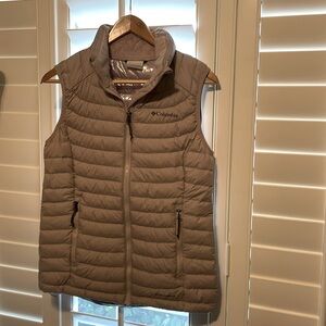 Columbia Women's White Out Puffer Omni Heat Insulated Vest lilac